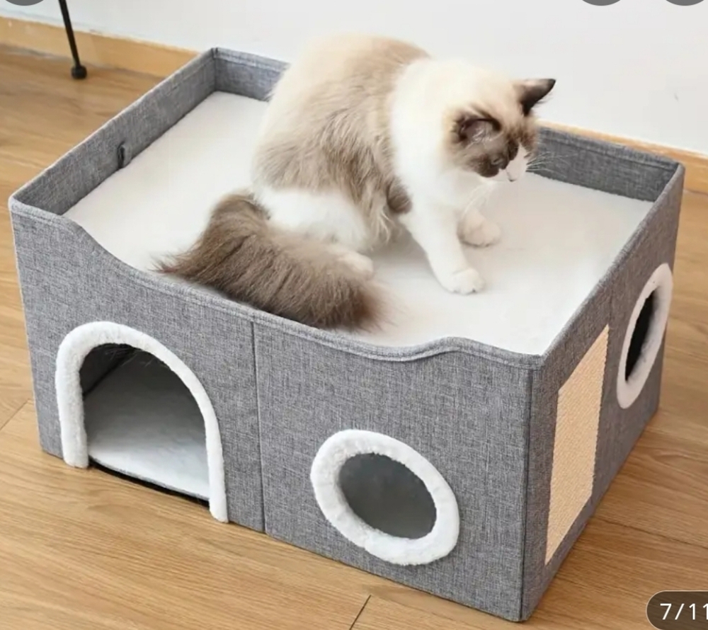Gray Cat Bed